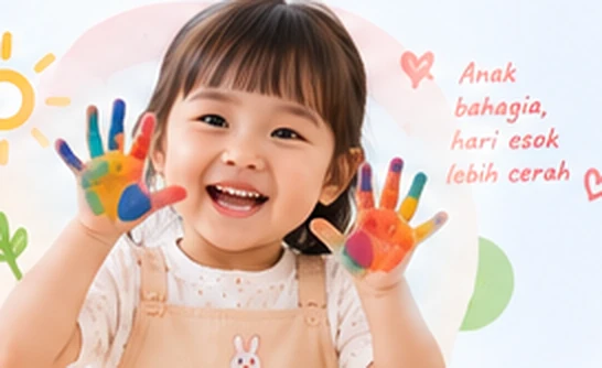 Anak daycare menikmati kegiatan kreatif sehari-hari